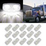 15X LED 4 inch side marker light 12 led white Pickup Truck Lorry boat ECCPP