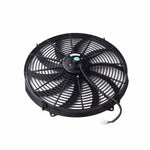 16"ELECTRIC RADIATOR FAN HIGH 3000 CFM THERMOSTAT WIRING SWITCH RELAY KIT BLACK F1 Racing