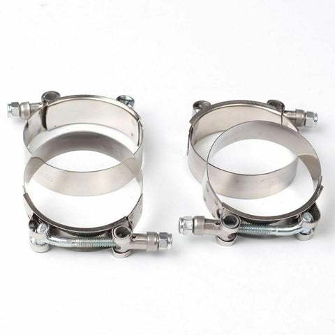16X 2.5" Stainless Steel T-Bolt Clamps Turbo Intake Silicone Hose Coupler Clamps F1 Racing
