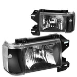 1987-1991 Ford F150 F250 Bronco Oe Style Headlight Corner Lamp Black Housing DNA MOTORING