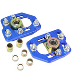 1990-1993 Ford Mustang Front Aluminum Adjustable Camber/Caster Plates Blue DNA MOTORING