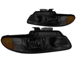 1996-1999 Caravan Voyager W/Quad Lamps Pair Projector Headlight Smoked Amber DNA MOTORING