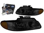 1996-1999 Chrysler Town Oe Style Headlights W/Led Kit+Cool Fan Smoked/Amber DNA MOTORING