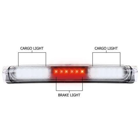 1997-1998 Ford F-250 14.33 " LED 3rd Brake Light Clear Lens Black Housing ECCPP