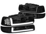 1999-2002 Silverrado/-2006 Suburban Led Drl Smoked Headlight Bumper Lamps DNA MOTORING