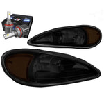 1999-2005 Pontiac Grand Am Pair Headlight Lamps W/Led Kit+Cool Fan Titned DNA MOTORING