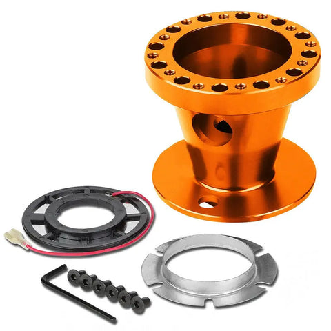 1G 2G Mit Eclipse/Lancer Orange Full Aluminum Steering Wheel Hub Adaptor Kit DNA MOTORING