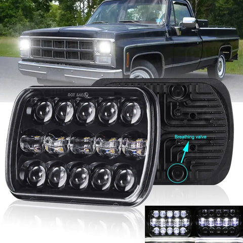 1X 7X6 5X7 Led Headlight Hi/Lo Beam For Chevy C1500 C2500 C3500 Suburban Pickup EB-DRP