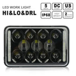 1x 5 inch high/low beam xenon DRL square headlight universal Toyota Pickup ECCPP