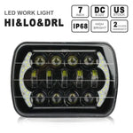 1x 7 inch LED high/low beam xenon DRL square H4 head light Chevrolet Truck ECCPP