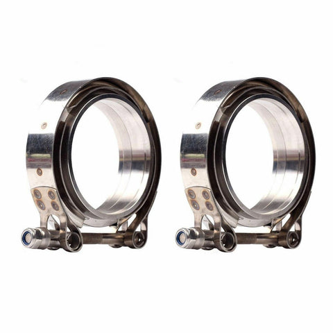 2 X 3.5" V-Band Flange & Clamp Kit for Turbo Exhaust Downpipes Stainless Steel SILICONEHOSEHOME