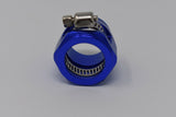 2 x -8AN Blue Nylon Braided Hose End Clamp Fitting Aluminum Finisher 2-3Day Ship MD Performance