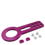 2.45" Anodized Brushed Purple Billet Style Full Aluminum Front Racing Tow Hook DNA MOTORING