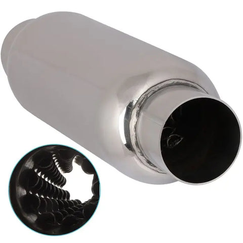 2.5" Inlet/Outlet-16" Long Exhaust Muffler Upgrade Oval T409 Stainless ECCPP