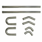 2.5" Stainless Steel SS T-304 DIY Custom Mandrel Exhaust Pipe Straight Bend Kit SILICONEHOSEHOME
