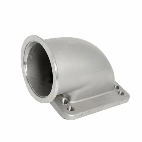 2.5" Stainless Steel Vband 90 Degree Elbow Adapter Flange Cast For T3 Turbo SILICONEHOSEHOME