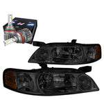 2000-2001 Nissan Altima Oe Style Headlight W/Led Kit Slim Style Smoked/Amber DNA MOTORING