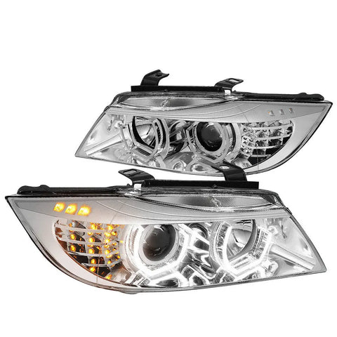 2001-2003 Honda Civic Coupe/Sedan Headlight/Lamp W/Led Kit+Cool Fan Smoked DNA MOTORING