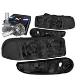 2001-2007 Gmc Sierra/Yukon Xl 1500 Denali Headlights W/Led Slim Style Smoked DNA MOTORING