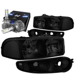 2001-2007 Gmc Sierra/Yukon Xl Denali Headlight W/Led Slim Style Smoked/Clear DNA MOTORING