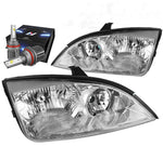 2005-2007 Ford Focus Replacement Headlight Lamps W/Led Kit+Cool Fan Crhome DNA MOTORING