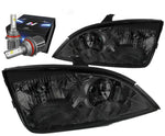 2005-2007 Ford Focus Replacement Headlight Lamps W/Led Kit+Cool Fan Smoked DNA MOTORING