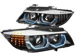 2006-2008 Bmw E90 325I 328I 335I Led Signal Blue 3D Drl Projector Headlight DNA MOTORING