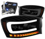 2006-2008 Ram 1500 Led Drl Projector Headlight W/Led Kit+Cool Fan Tinted DNA MOTORING