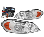 2006-2016 Chevy Impala/Monte Carlo Headlights W/Led Kit+Cooling Fan Chrome DNA MOTORING