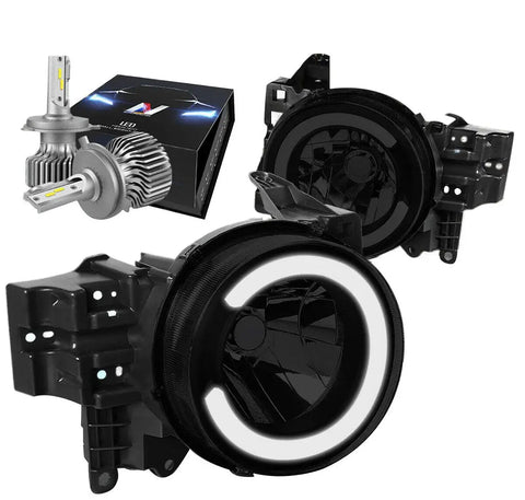 2007-2014 Toyota Fj Cruiser Led Tinted Clear Headlight W/Led Kit+Cool Fan DNA MOTORING