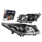 2009-2012 Toyota Rav4 Projector Headlight Lamps W/Led Kit+Cool Fan Black DNA MOTORING