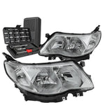 2009-2013 Subaru Forester Pair Chrome Clear Side Headlight Head Lamps+Tools DNA MOTORING