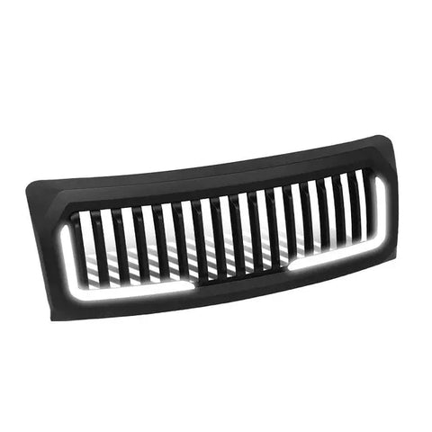 2009-2014 Ford F-150 Vertical Slat Matte Front Bumper Grille W/U-Led Drl DNA MOTORING