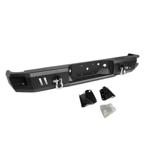 2009-2014 Ford F150 Black Rear Heavy Duty Steel Step Bumper W/Dual D-Rings DNA MOTORING
