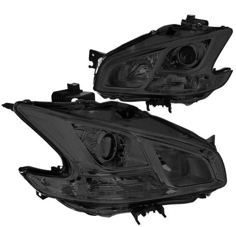 2009-2014 Nissan Maxima Smoked Housing Clear Corner Projector Headlight/Lamp DNA MOTORING