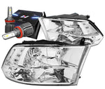 2009-2018 Ram 1500/2500/3500 Signal Headlight Lamps W/Led Kit+ Fan Chrome DNA MOTORING