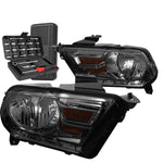 2010-2014 Ford Mustang S197 Smoked Amber Corener Headlight Head Lamps+Tools DNA MOTORING
