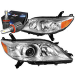 2011-2020 Sienna Xl30 Headlight Lamps W/Led Hid Kit+Cooling Fan Chrome/Amber DNA MOTORING
