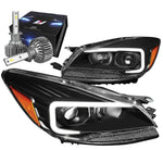 2013-2016 Escape Led Drl Bar Projector Headlight W/Led Kit Slim Style Black DNA MOTORING