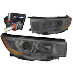 2014-2016 Toyota Highlander Projector Headlights W/Led Kit+Cool Fan Smoked DNA MOTORING