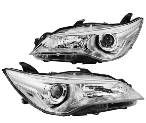 2015-2017 Toyota Camry Pair Oe Style Projector Headlight Lamps Chrome Clear DNA MOTORING