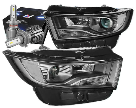 2015-2018 Ford Edge Oe Replacement Headlight Lamps W/Led Kit+ Cool Fan Black DNA MOTORING