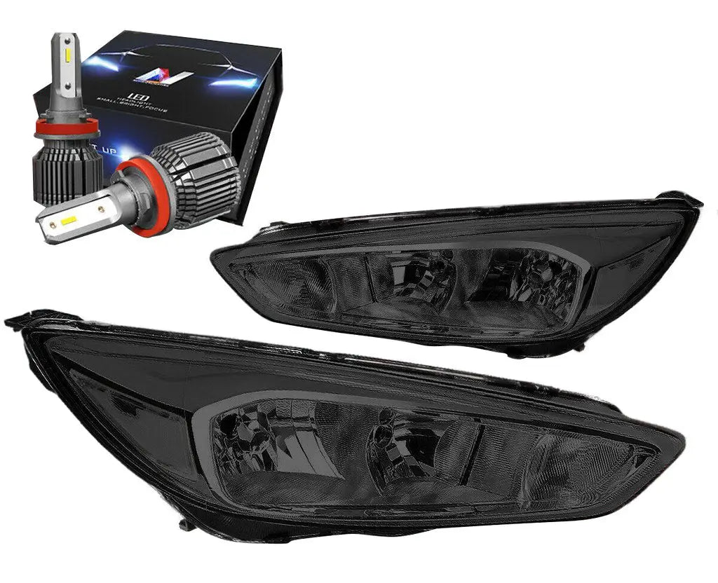 20152018 Ford Focus Turn Signal Headlight Lamp W/Led Kit+Cool Fan Smo