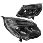 2016-2017 Chevy Equinox Black Housing Clear Side+Signal Projector Headlights DNA MOTORING