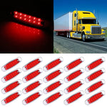 20pcs Red 6'' Peterbilt Type Incandescent Marker Clearance Sleeper Panel Light ECCPP