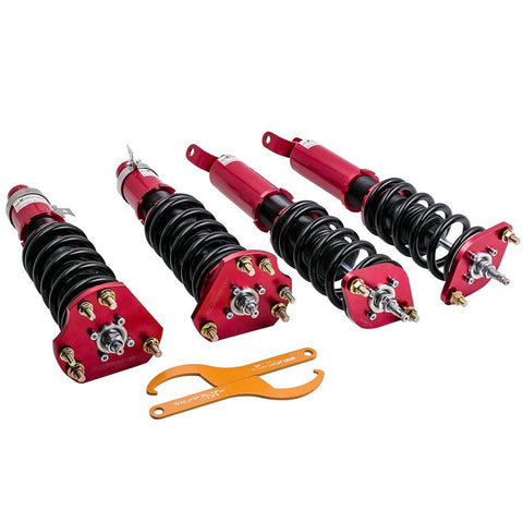 24-Way Adjustable Damper Coilover Coilovers compatible for Honda Prelude 1992-2001 Absorber MaxpeedingRods