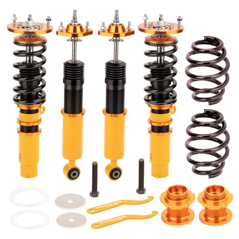 24 Way Damper Coilover Shock Strut compatible for BMW E46 3 Series 320i 328i 325i 330i 2001-2005 MaxpeedingRods