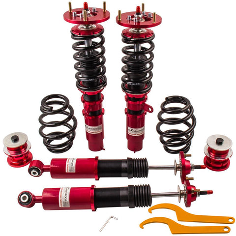 24 Ways Adjustable Coilovers Suspension Kit compatible for BMW E46 M3 All Models 1998-2006 MaxpeedingRods