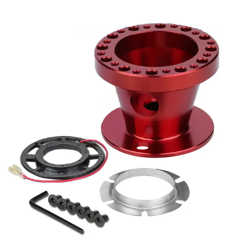 240Sx 300Zx Sentra Maxima Red Full Aluminum Steering Wheel Hub Adaptor Dynamic Performance Tuning
