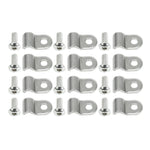24Pcs 1/4" Stainless Steel Brake Line Clamps & Screw Street Rods For Dune Buggy BLACKHORSERACING